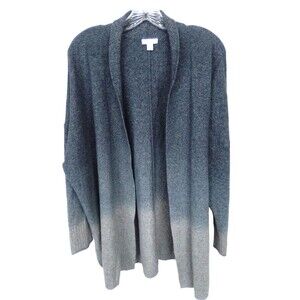 Pure Jill Women's Open Front 2 Tone Long Sleeve Knit Grandma Cardigan Sweater 2X